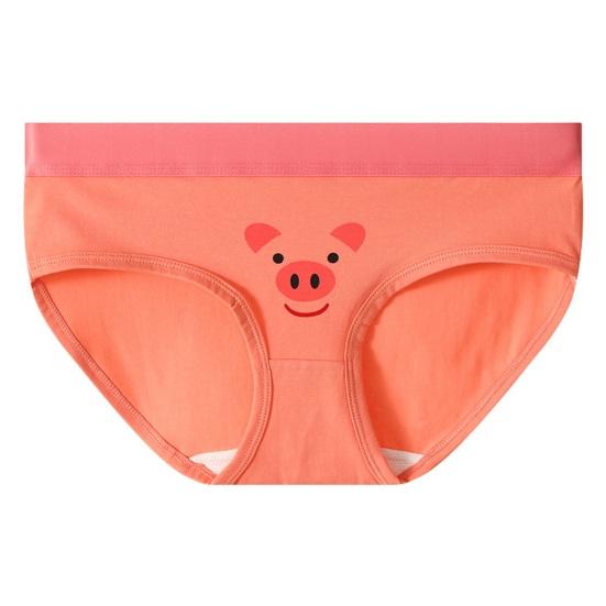 Women's Cotton Underwear Cute Cartoon Bear Print Low Rise Panties Breathable Soft Stretch Cheeky Briefs