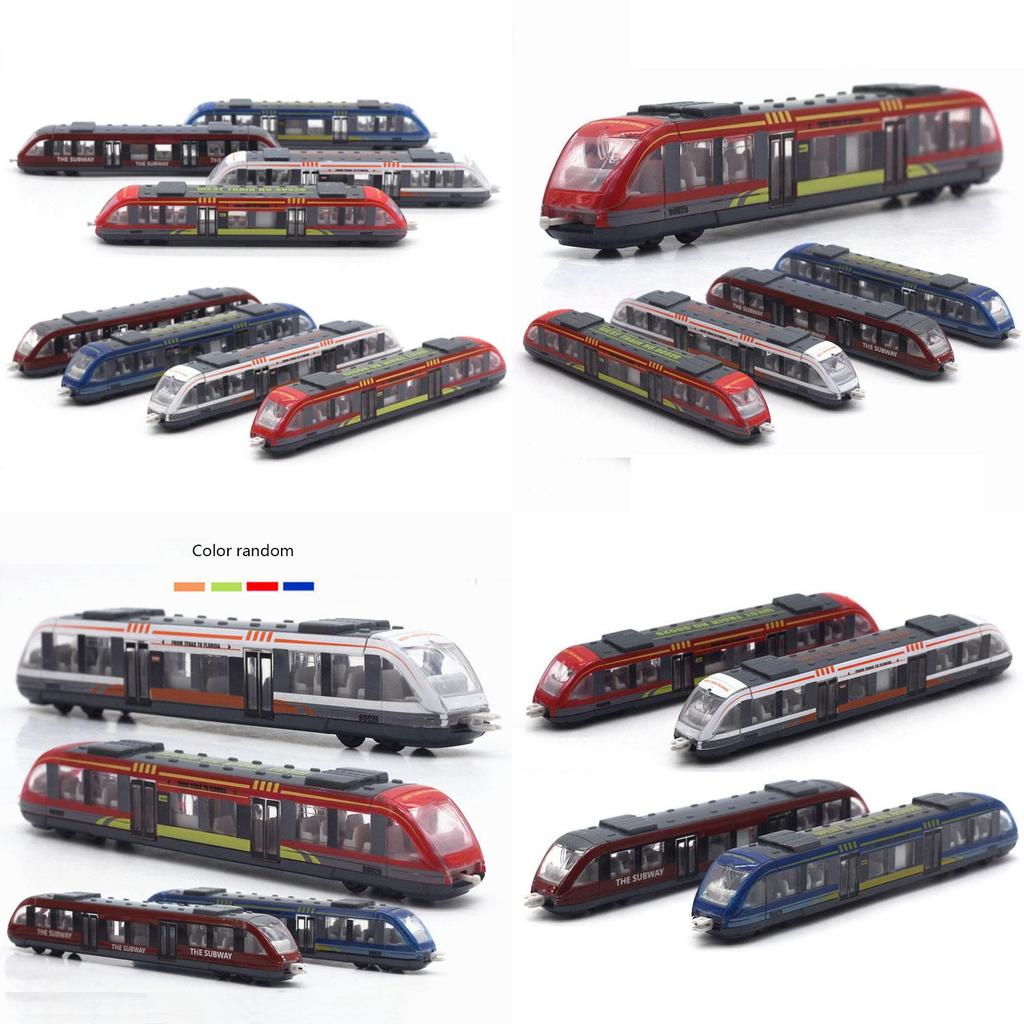 Premium Alloy High-speed Subway Train Model Slide Toy For Kids In Random Colors