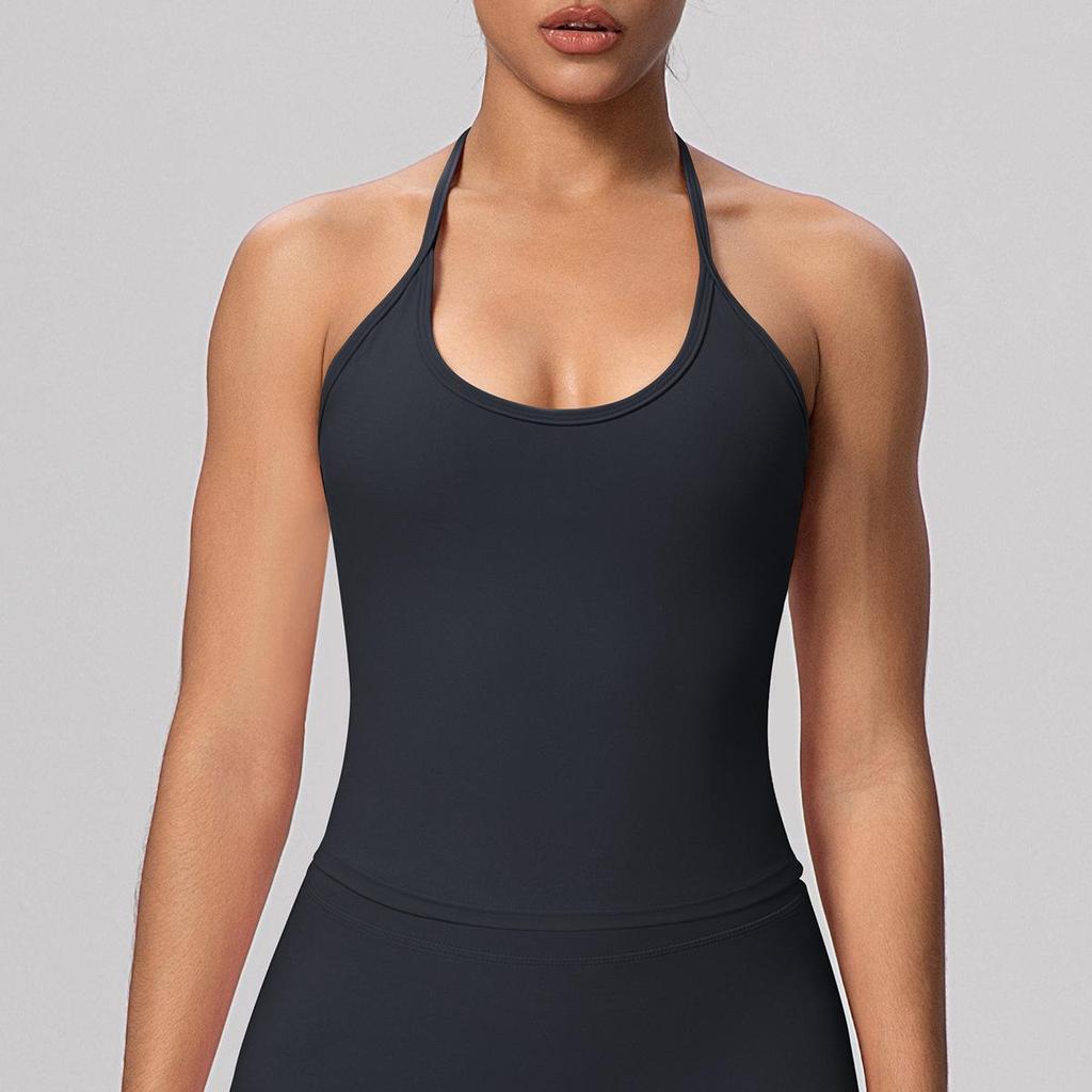 European & American High-Elastic Lace-up Backless Sports Bra for Training & Yoga