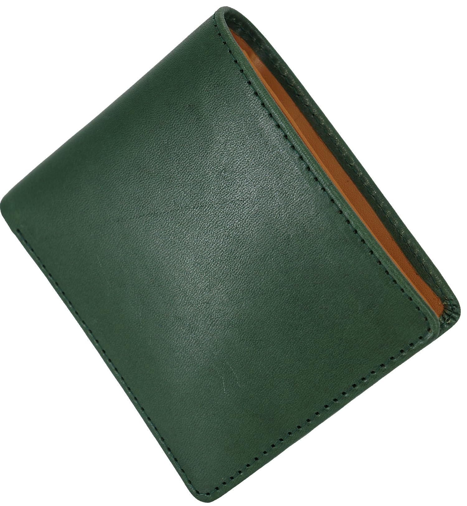 

Green Tochigi Leather Wallet for Men and Women, Genuine Cowhide Leather, Bifold Wallet with Coin Purse, Short Wallet, Mini Wallet, Compact, Card