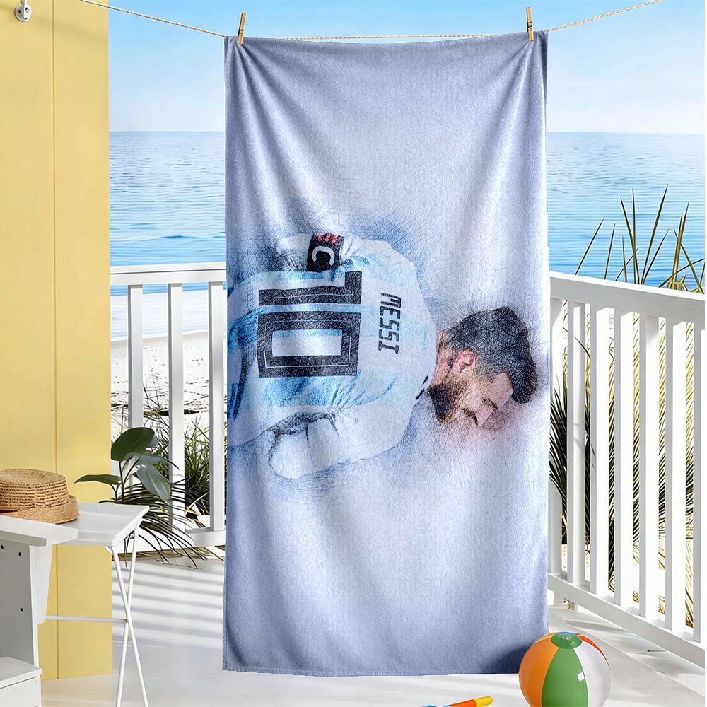 Electric Soccer Legend Beach Towel High Absorbency & Quick-Dry Comfortable Lightweight