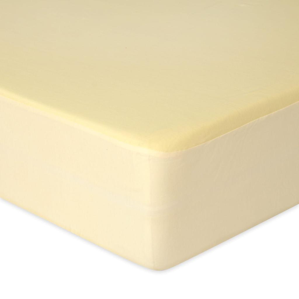 Jersey Fitted Sheet with Elastic 70x140x10 Premium Cream/yellow
