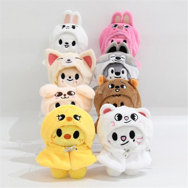 Soft Plush Dog Hooded Cloak For Kids Role Play Costume Accessory Thick PP Cotton Fill Doll Keychain Head Cover