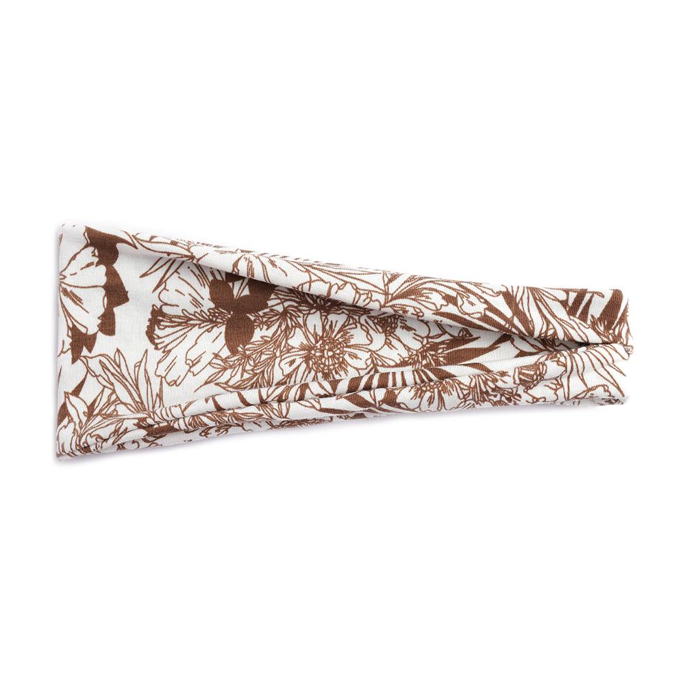 Dámská sportovní jógová pot absorbující čelenka - Široký okraj, Tištěný design, Vlasový doplněk