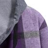 Männer Frühling Herbst Mit Kapuze Kordelzug Hemd Mantel Langarm Plaid Print Einfarbig Patchwork Farbe Einreiher Casual Mantel