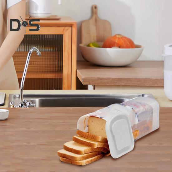 Brot Toast Aufbewahrungsbox mit luftdichtem Deckel Frische Brot Aufbewahrungsbehälter Multifunktionaler Brotlaibspender Kunststoff Sandwich Brot Keeper für
