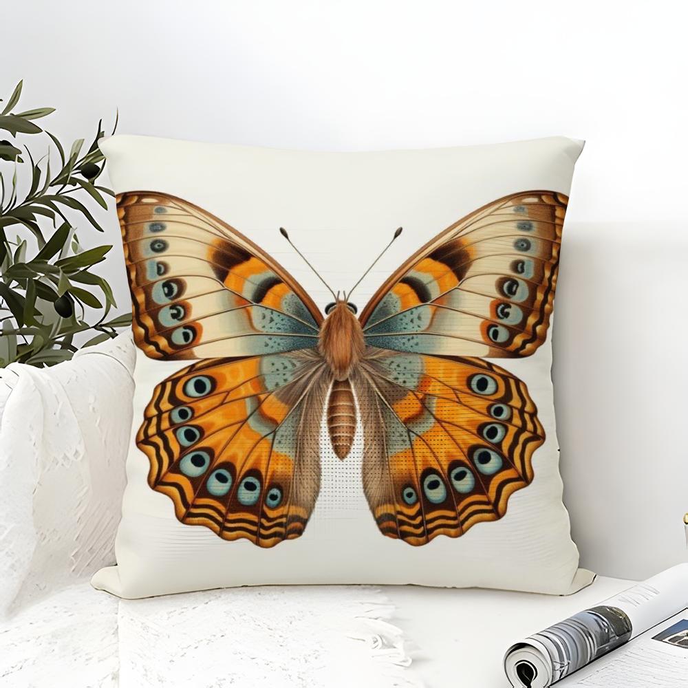 Naturally Beautiful and Elegant Butterflies Pillow Case Linen Pillow Case Sofa Home Decor Cushion Cover Cushion Cove