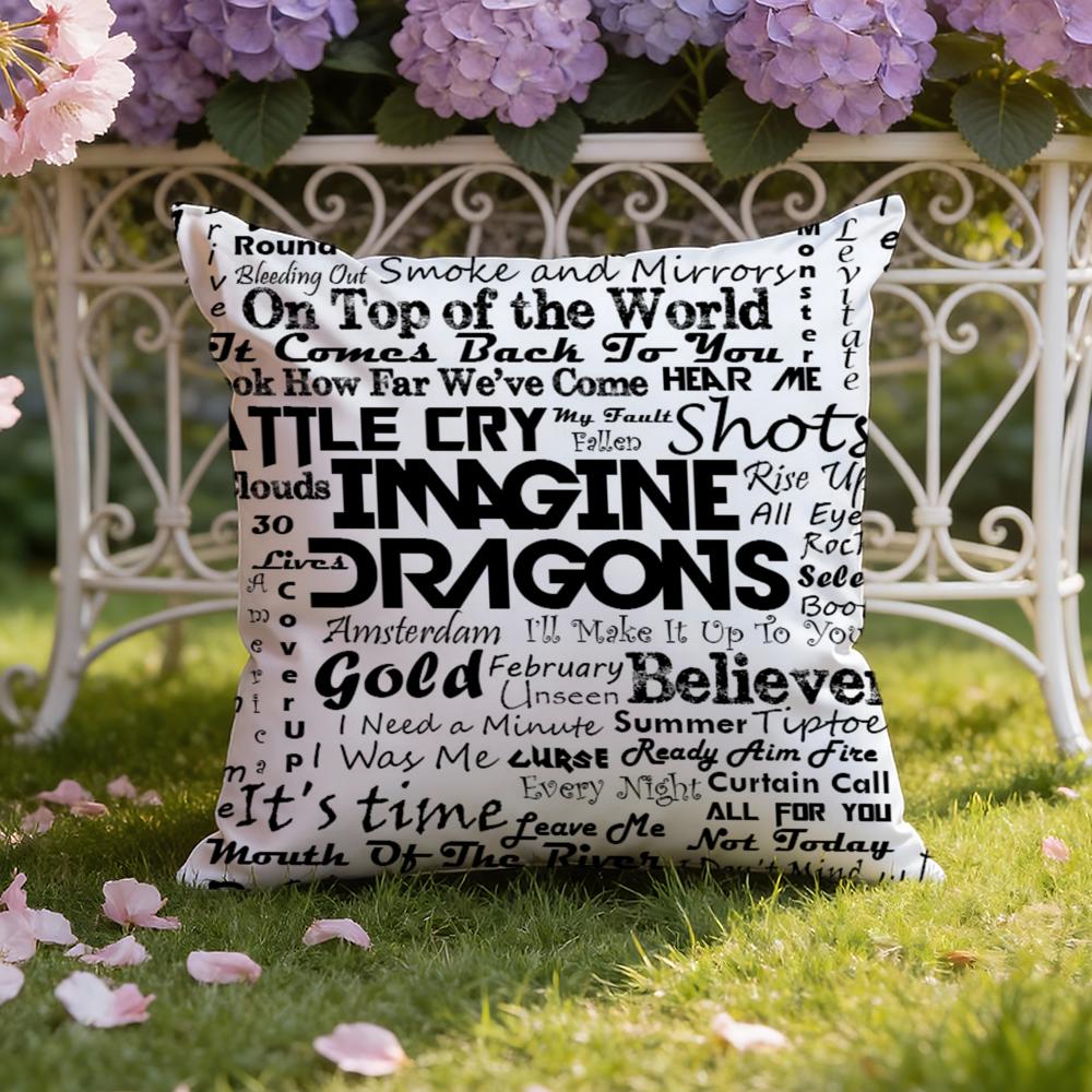 I-Imagine D-Dragons Cushion Cover Home & Car Dual-Scene Pillow Cover: Reversible for Premium Comfort