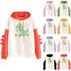 Women's Printed Contrasting Dinosaur Loose Casual Hoodie