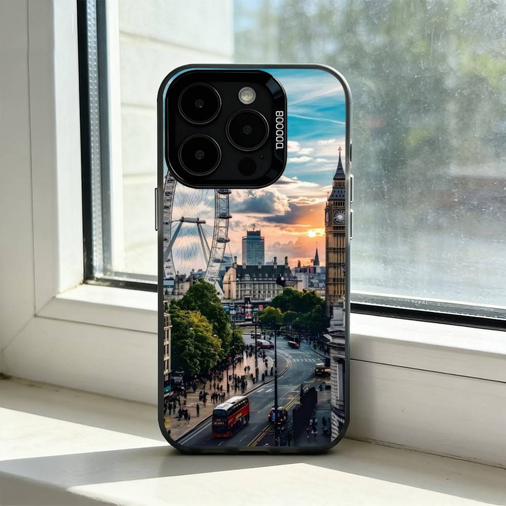 Landscape A-Art Phone Case For iPhone 17,16,15,14,13,12,11 Plus,Pro Max,XS,Colorful Silver Phone Case Funda Cover