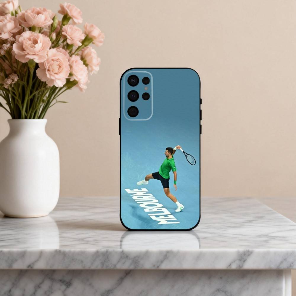 N-Novak vielversprechend SPORT D-DjokoviC Handyhülle Für Samsung S25,24,23,22,30,21,10,9,Ultra,Plus,Lite,FE,4,5 G Weiche Schwarze Hülle