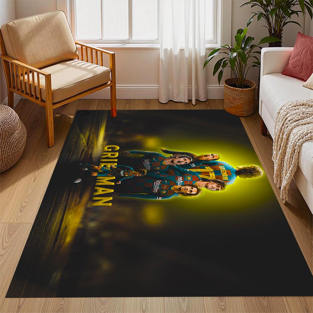 Atletico Madrid Player Floor Rug Office Rug Perfect for Outdoor Game Room Kitchen Bedrooms Anti-slip Rug Anime Office Decor Perfect Gift for Women/Men