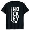 Regalo Divertido para Jugador de Hockey sobre Hielo Hijo de Hockey Padre de Hockey Camiseta Gráfica Moda Masculina Camiseta Casual 100% Algodón Suelta Oversize