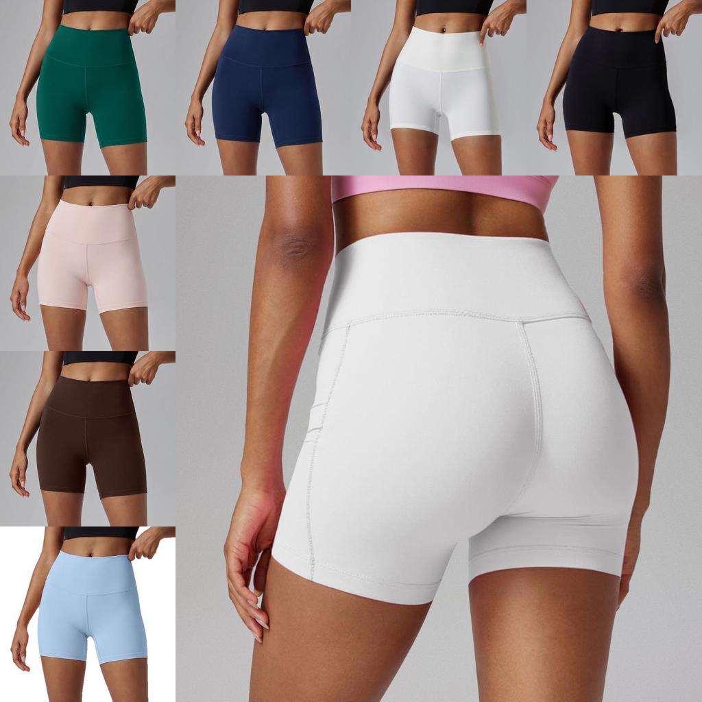 Yoga Shorts For Women High Waist Absorbing Nylon Spandex With Moisture Wicking For Fitness And Running