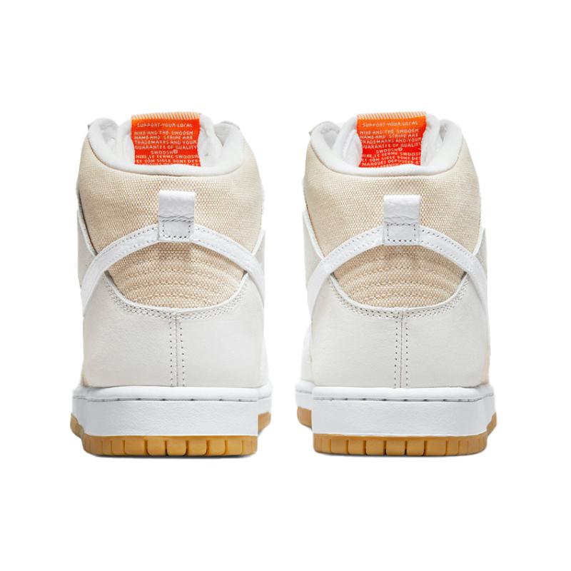 Nike Sb Dunk High Pro Iso Orange Label Unbleached Natural Skateboard Shoes DA9626-100