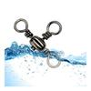 50PCS/Bag  Black Nickel Plating Three-Prong Connector T-Swivel Sub-Line Splitter Outdoor Fishing Bazi Ring Fishing Accessories