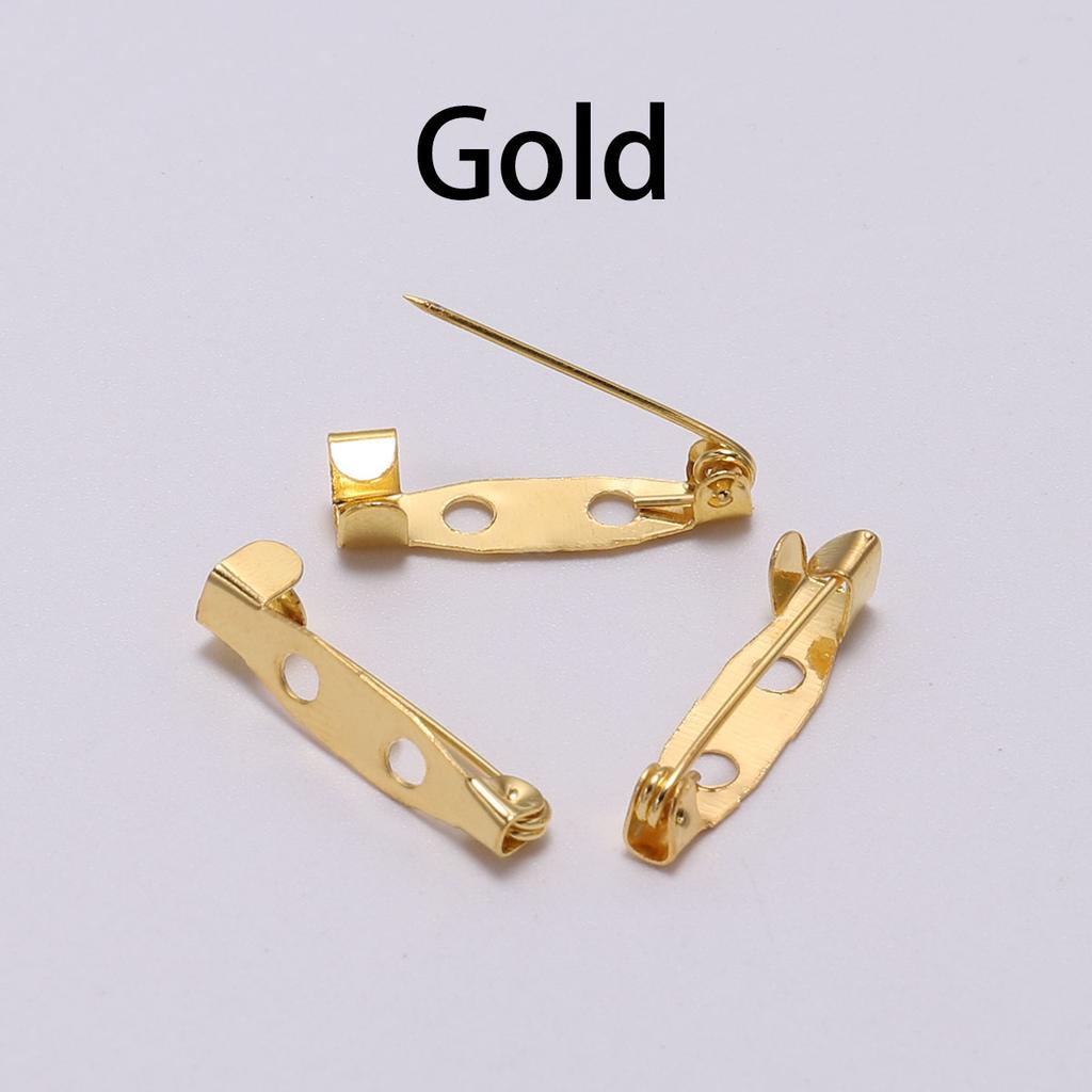 20-50pcs 20 25 32 38mm Brooch Clip Base Pin Blank Safe Lock Brooch Pin Base Badge Holder For DIY Jewelry Making Finding Supplies