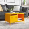 Vidaxl Stolik Kawowy Musztarda 68,5X50X43,5 Cm Stal Walcowana Na Zimno