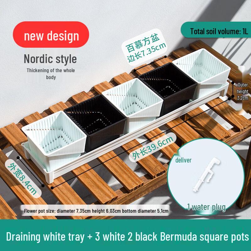 Breathable Rectangular Resin Planter