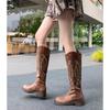 Retro boots female western cowboy new Martin boots embroidered rad knight Xinjiang boots