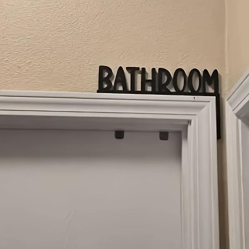 A Metal Bathroom Sign Wall Hanging a Corner Sign for Bathroom Door Frames Used for Home Decoration
