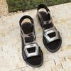 Summer's New Large-sized, Casual and Fashionable Flat-bottomed Beach Flip-flops for Women In Contrasting Colors