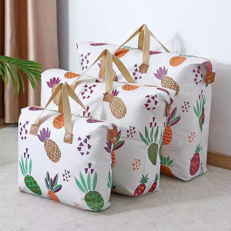 Cotton Quilt Storage Bag With Handles For Dorm Room Organization