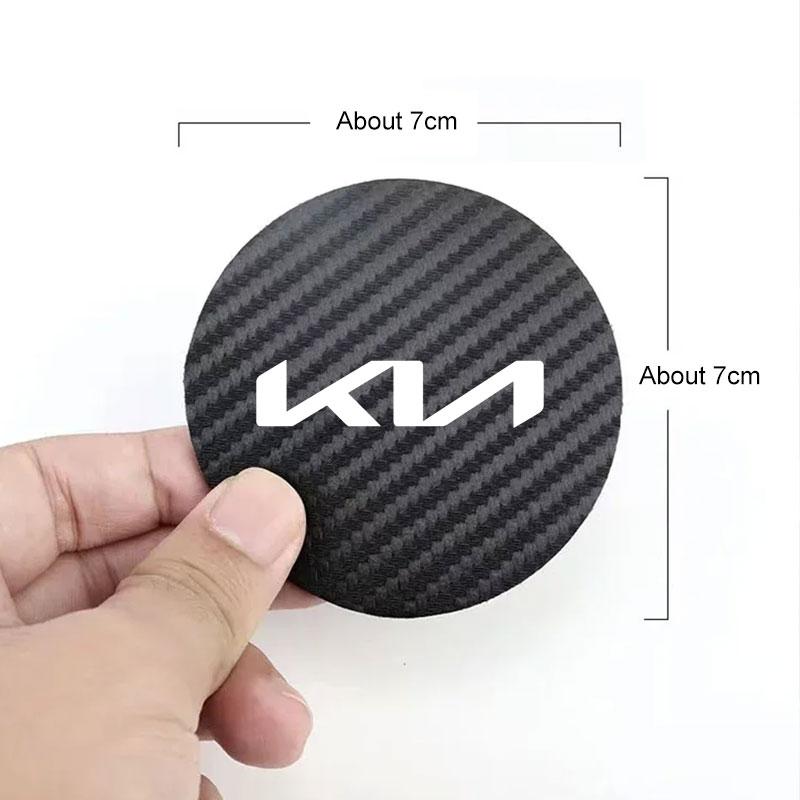 2Pcs Car Coaster Water Cup Mat Non-Slip Pad Accessory For KIA GT line RIO K2 K3 K4 K5 Sportege Picanto Optima Soul Ceed Sorento kxnhz00