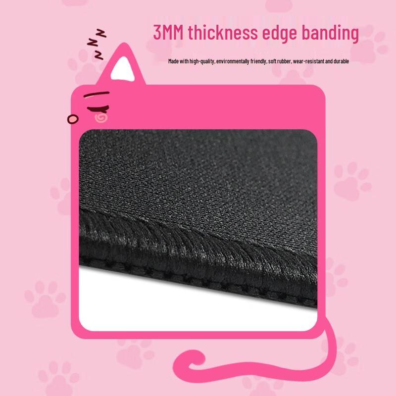 LESAILES Süße Katze Rosa Gaming Schreibtischmatte 800x300x3mm