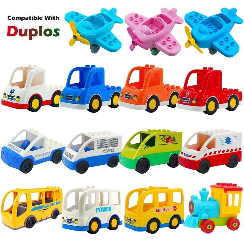 Duplo Children's DIY large size building blocks accessories car bricks compatible with Dupols parts truck aircraft toys