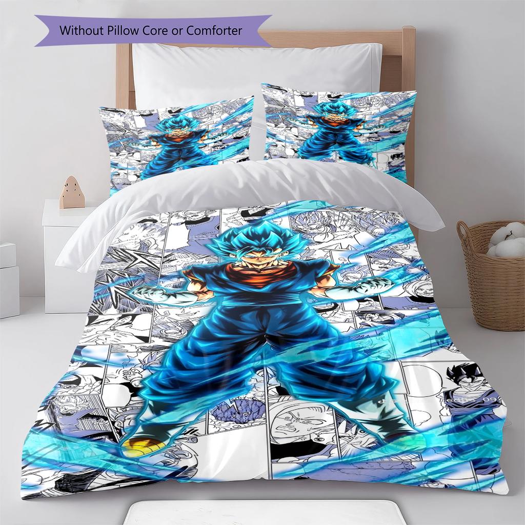 Cartoon Pattern Bedding Quilt Set Quilt Cover Pillowcase Home Decoration Birthday Gift (1 * Duvet Cover + 2 * Pillowcase, Without Core)