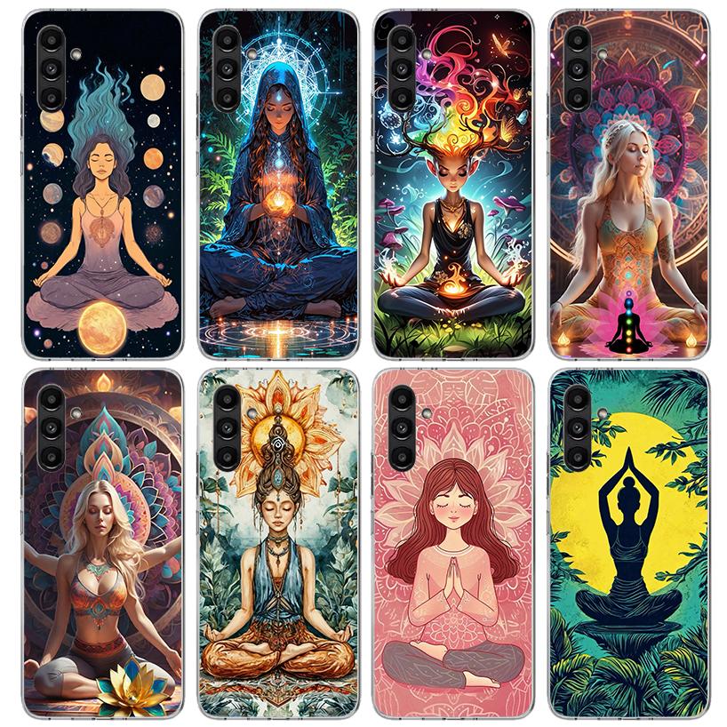 Meditation Yoga Girl Phone Case For Samsung Galaxy A17 A16 A15 A14 A13 A57 A56 A55 A54 A53 A37 A36 A35 A34 A33 A26 A25 A24 A23 G