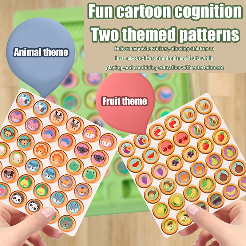 1 Satz Logisches Denken Kognitives Tierlernen Gedächtnis Zuordnen Schach Kinderspielzeug Tier Wende Schach Klassisches Strategie Brettspiel