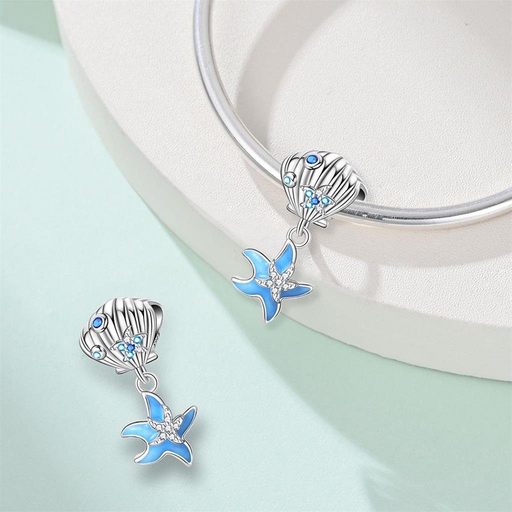 Elegant Copper Sea Starfish Turtle Dolphin Charm Beads Fit Bracelet Necklace Bead Jewelry Making Fine Jewelry Gift