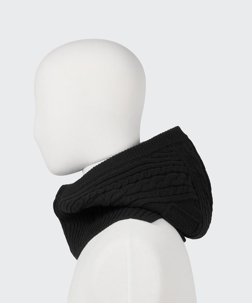 Musinsa Standard Lambswool Cable Knit Balaclava [Black]