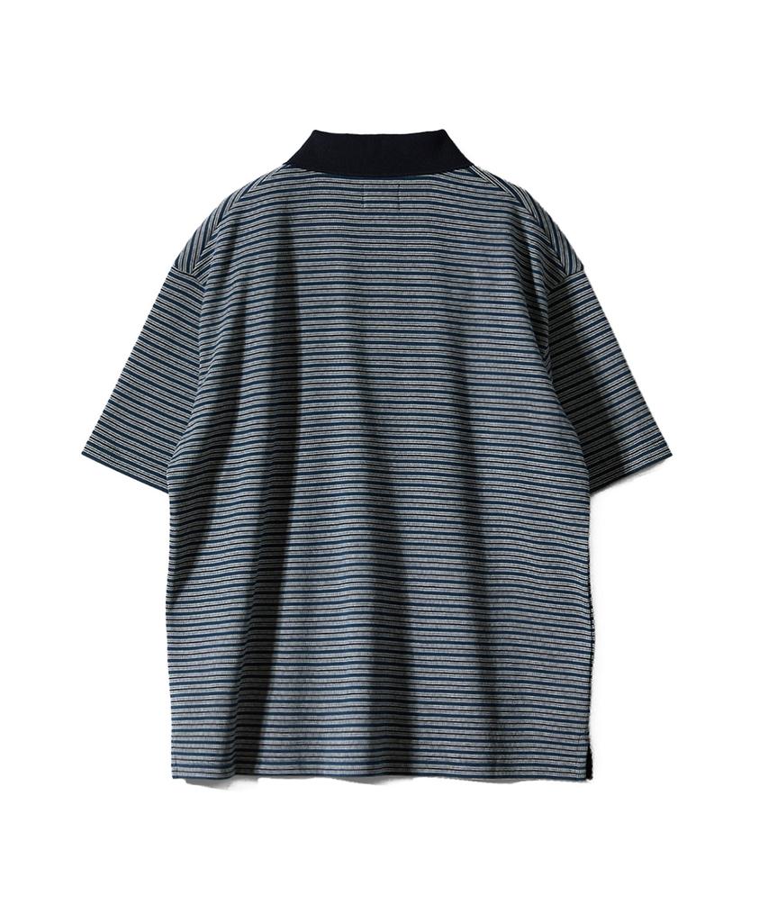 Holliseon Sumerset Short Pique Stripe Pullover Shirt Evergreen
