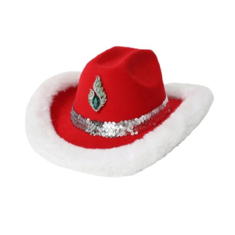 Кристальная шляпа Хомбург Ковбойские шляпы Подарок парню Цилиндр С широкими полями