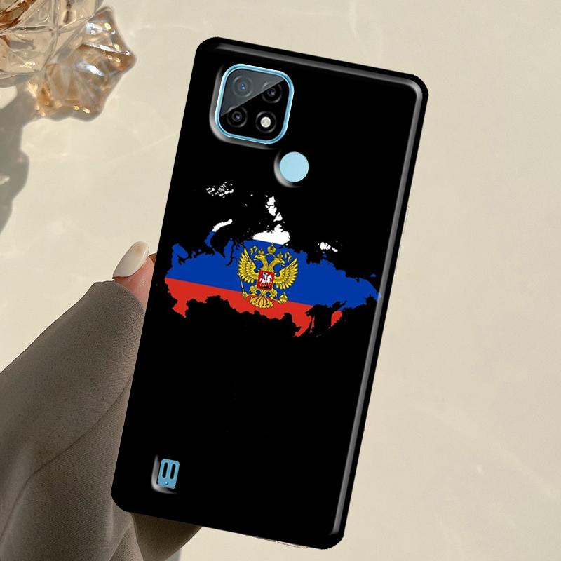 Russia Flag Coat Arms For Realme 13 11 10 12 14 Pro Plus GT 5 6 6T GT7 Pro C67 C61 C53 C51 C21Y C25S C75 C55 Case