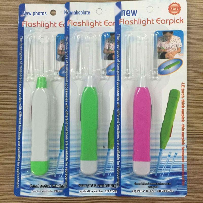 New Luminous Japanese Earpick Earwax Remover Scoop in Blister Pack