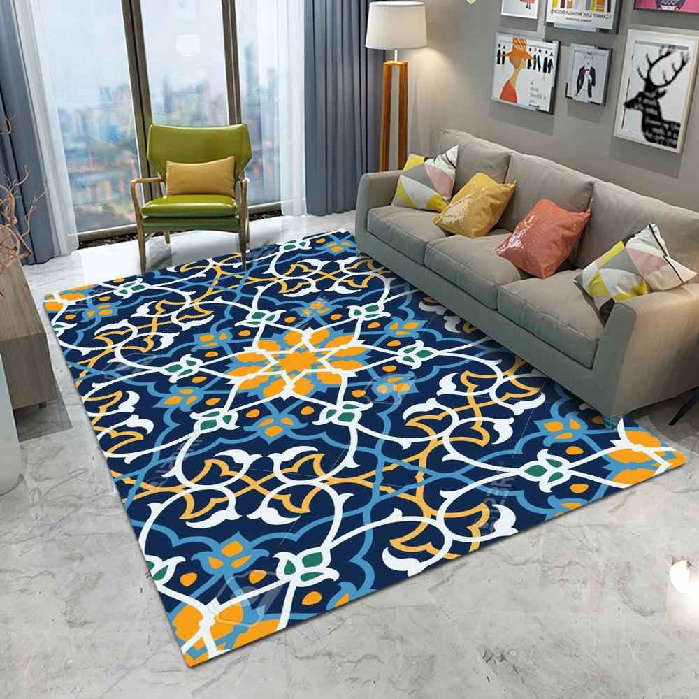 Europa Böhmen Persischer Stil Teppich Wohnzimmer Sofa Schlafzimmer Arbeitszimmer Küche Eingangstürmatte Rutschfest Leichter Luxus Heimdekor Teppich