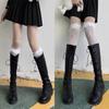 Lolita White Lace Over Knee Socks Ladies Sexy Hollow High Elastic Stockings Martin Boots Middle Tube Socks
