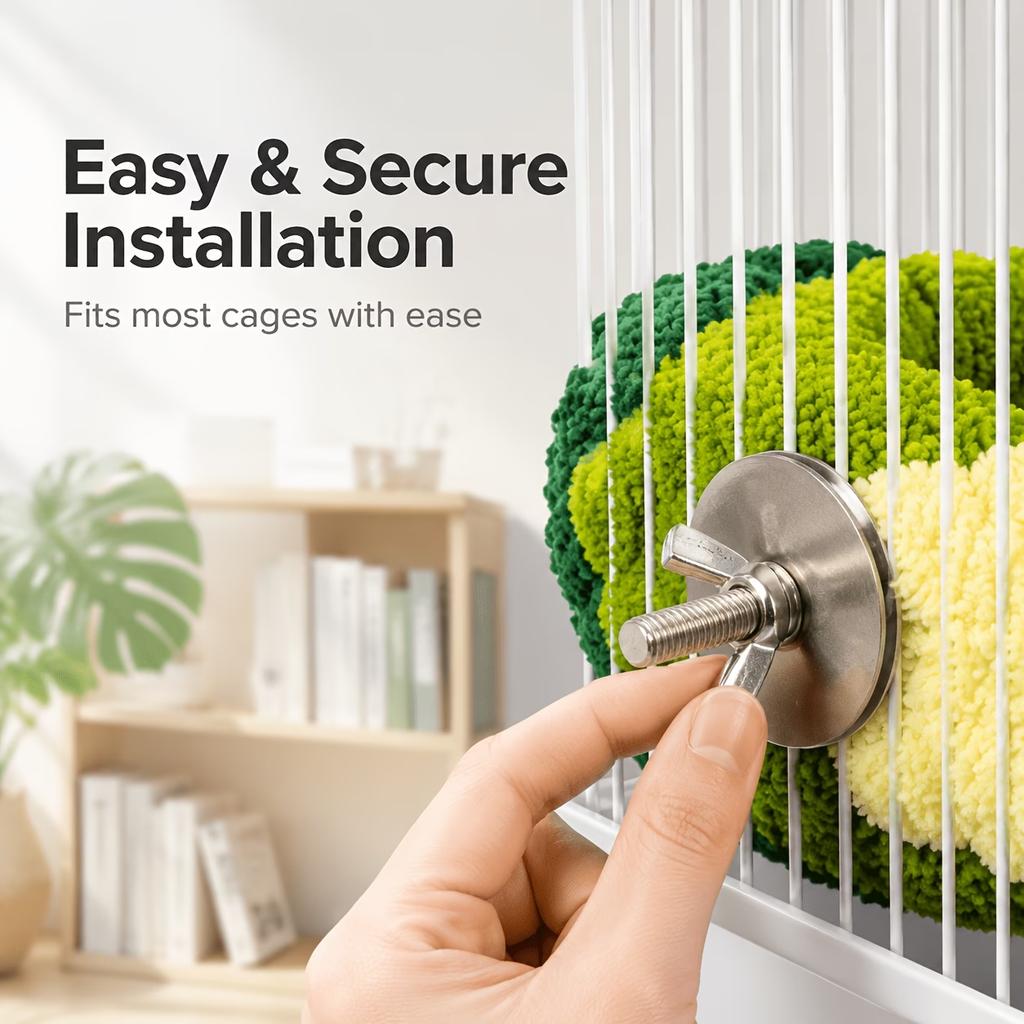Thick Plush Warm Bird Nest Comfortable Non‑Slip Parrot Bed Perch Cage Mount Accessories For Canaries And Pet Birds Daily Rest