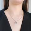 Korean and Japanese high-end elegant crystal whale animal necklace ins Cool and minimalist collarbone necklace