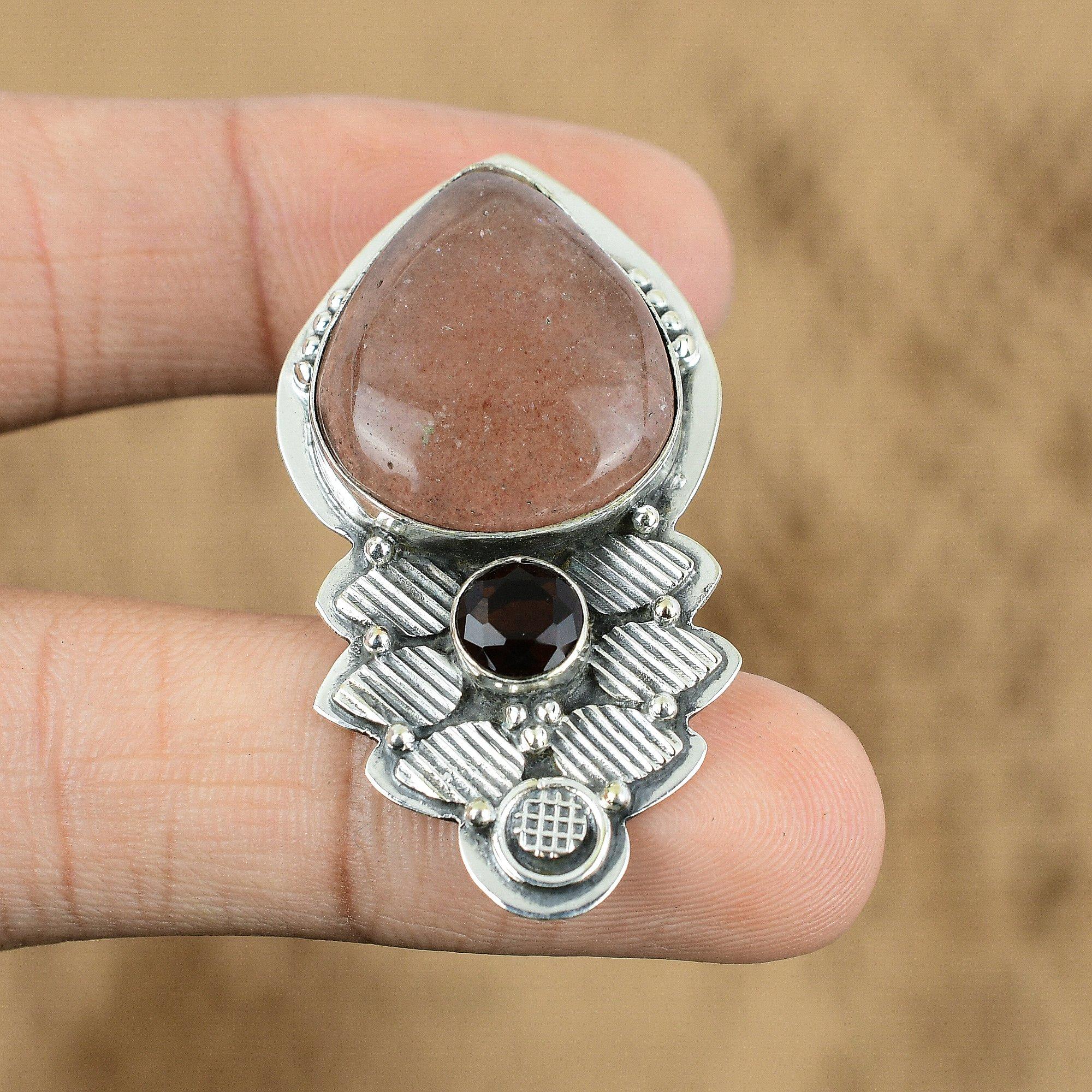 

Pear Sunstone Stone Smokey Quartz Sister Engagement New Pendant Sterling Silver