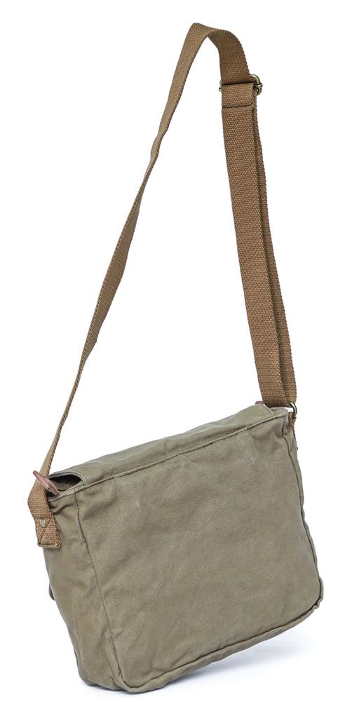 Gootium LM30624AMG Cotton Canvas Shoulder Bag Messenger Bag Unisex Olive Brown