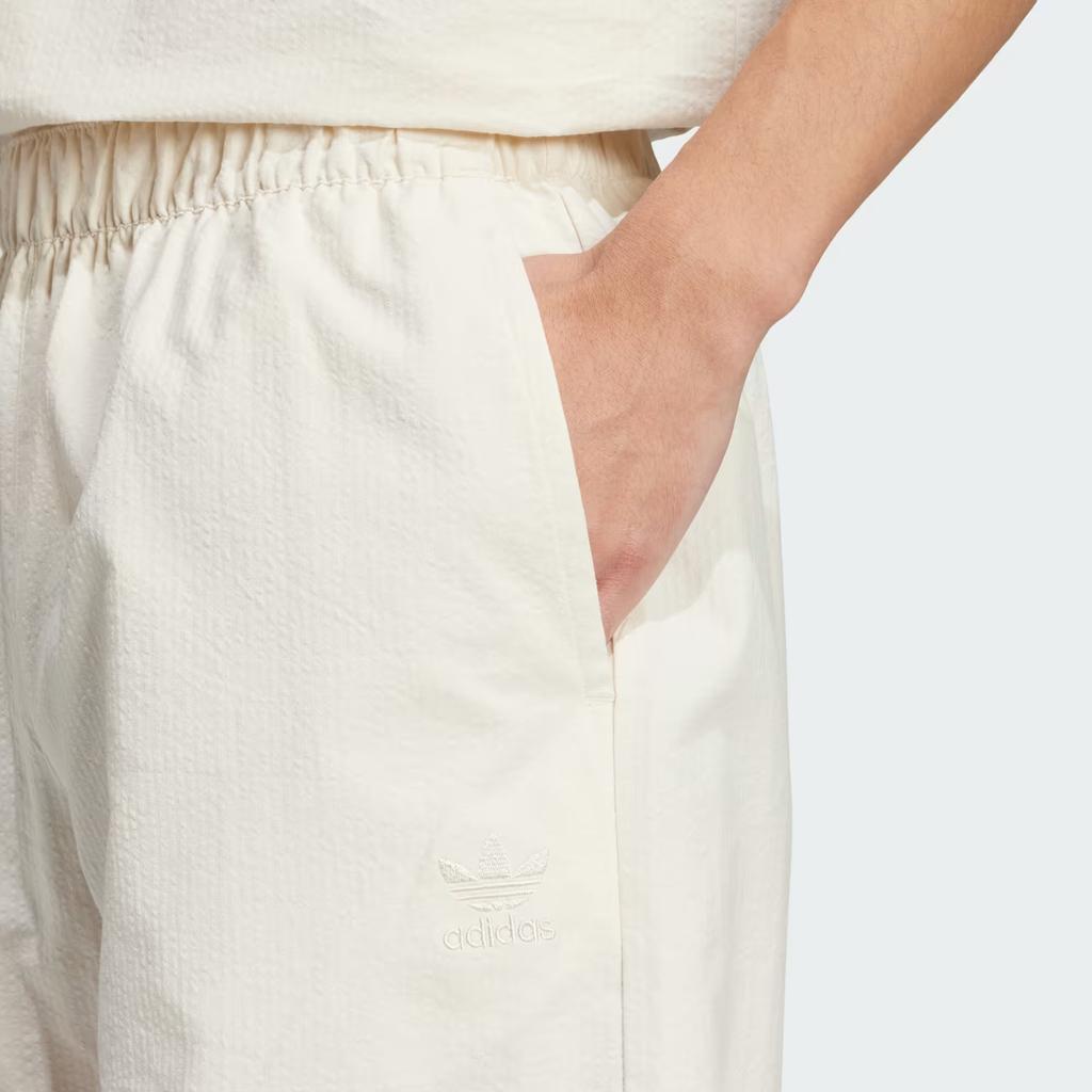Adidas Solid Color Three-Quarter Side Pocket Relaxed Waistband Casual Shorts Men Shorts White JD2461