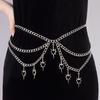 Adjustable Waist Chain Gothic Heart Hip Hop Belly Jewelry Accessory