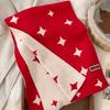 Korean Style Women Winter Scarf Double Side Cashmere Knitted Shawl Star Pattern Neckerchief  Daily