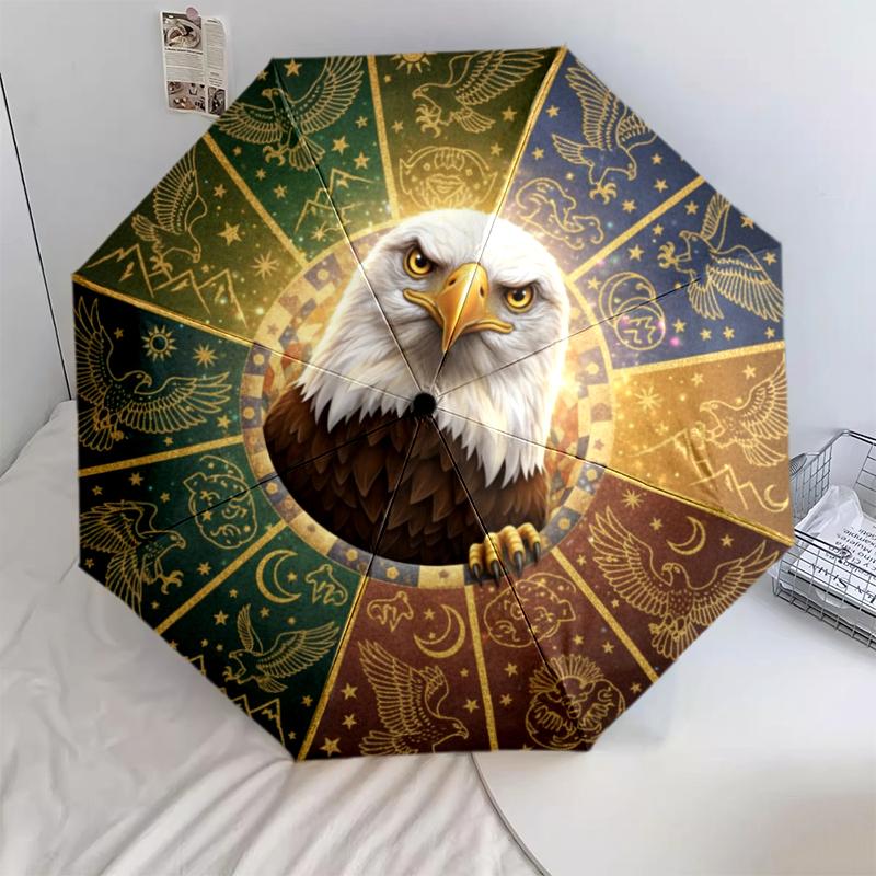 1 PC Automatic Folding Umbrella - Cartoon Pattern, Portable & Foldable Design with 8 Ribs, Christmas Birthday Gifts