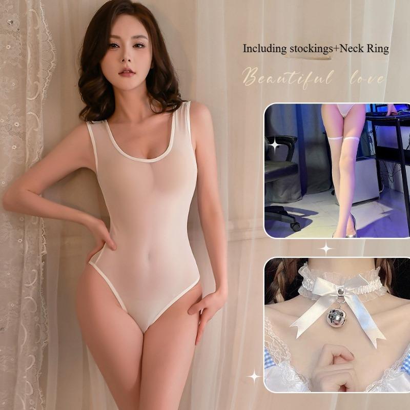 Erotic Lingerie Perspective Japanese Camisole Backless Swimsuit Sexy Seductive Passionate Teasing Flirting Midnight Sex Suit